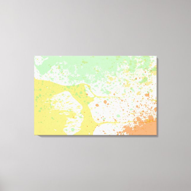 Pastel Splatter Wrapped Canvas Print (Front)