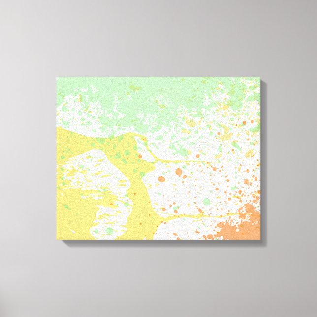 Pastel Splatter Wrapped Canvas Print (Front)