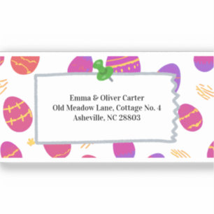 Pastel Spring Bunny Playful Easter Egg Pattern
