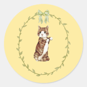 Pastel Spring Easter  Classic Round Sticker