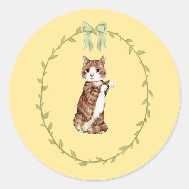 Pastel Spring Easter  Classic Round Sticker (Front)