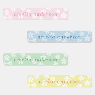 Pastel Spring Floral Custom Waterproof Name