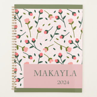 Pastel Spring Floral Personalized Planner