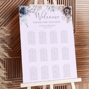 Pastel Spring Flower Wedding Seating Chart