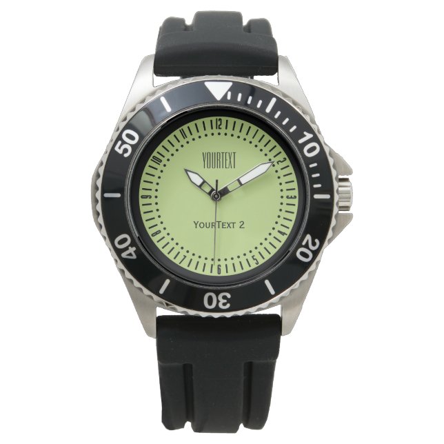 Pastel Spring Green Accent Colour to Personalize Watch (Front)