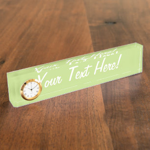 Pastel Spring Green Colour Decor Ready to Customiz Nameplate