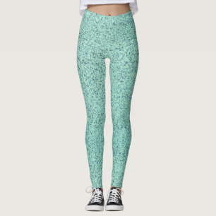 Pastel Spring Green Concrete Texture Leggings