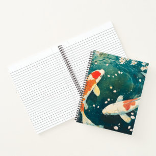 Pastel Spring Koi Blossom Notebook