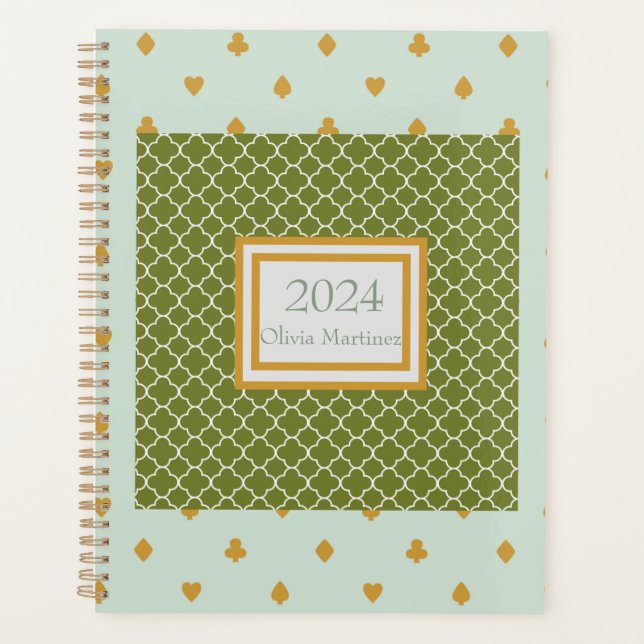 Pastel Spring Personalized Geometric  Planner (Front)