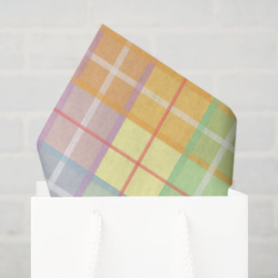 Pastel Spring Plaid Tissue Paper