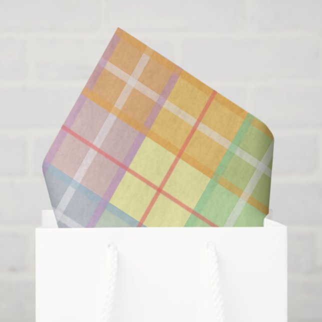 Pastel Spring Plaid  Tissue Paper (Gift Bag)