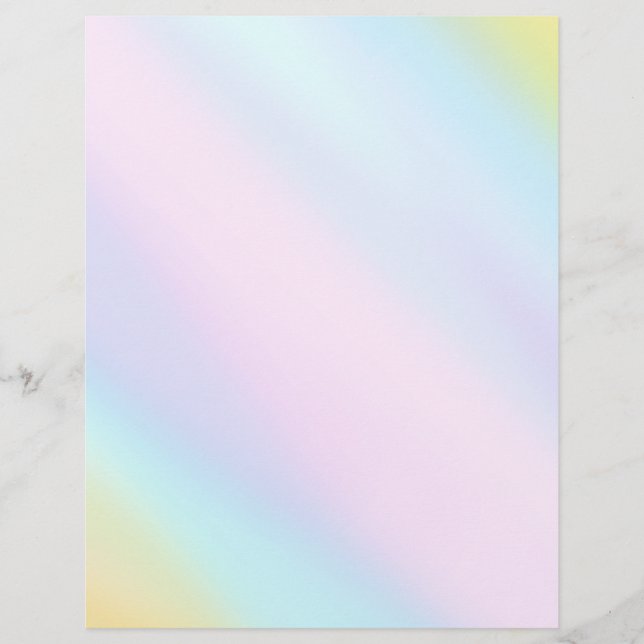 Pastel Springtime Pale Light Watercolor Wash Letterhead (Front)