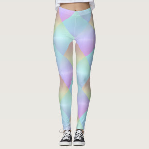 Pastel Squares Pattern Leggings