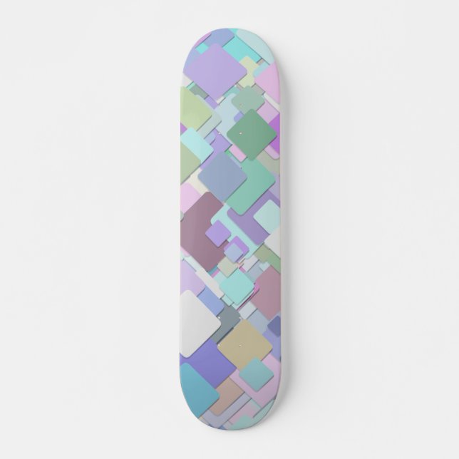 pastel squares skateboard (Front)