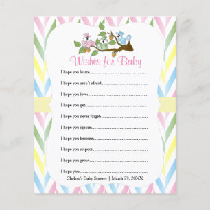 Pastel Squirrel Baby Girl Shower - Wishes