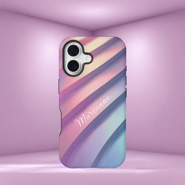 Pastel Stairsteps Personalized iPhone 16 Case (Creator Uploaded)