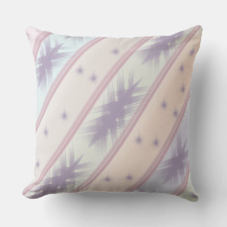 Pastel Star Abstract Throw Pillow