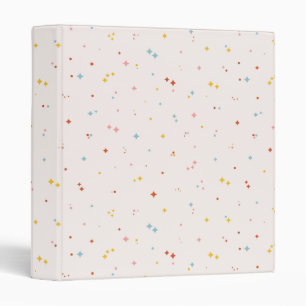Pastel Star Pattern Binder