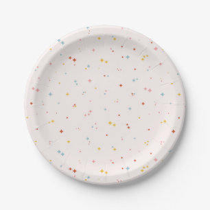 Pastel Star Pattern Paper Plate