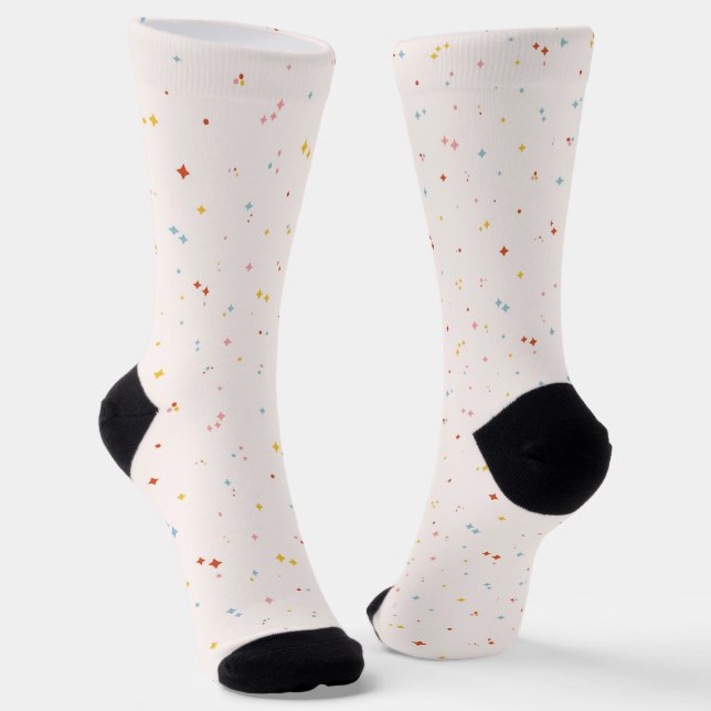 Pastel Star Pattern Socks (Angled)