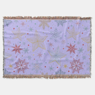 "Pastel Star Woven Throw Blanket