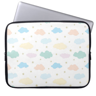 Pastel Stars & Clouds Laptop Sleeve