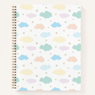 Pastel Stars & Clouds Notebook