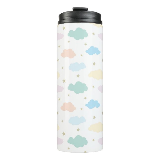 Pastel Stars & Clouds Thermal Tumbler (Front)