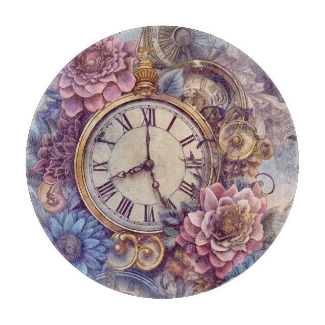 Pastel Steampunk Cutting Board (Front)