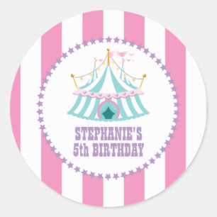 Pastel Stickers with Carnival Tent