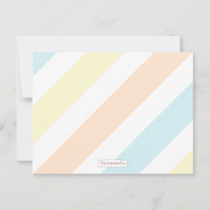 Pastel Stripe Baby Shower Advice for Mommy to Be Card