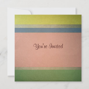 Pastel Stripe Birthday Invitation