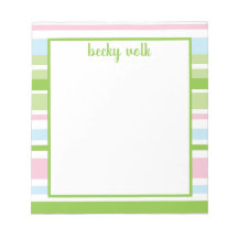 Pastel Stripe Notepad