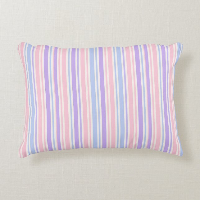 Pastel Stripe Pattern Duvet Cover & Pillow Cases  (Front)