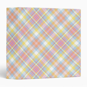 Pastel Stripe Plaid Binder
