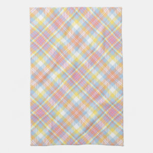 Pastel Stripe Plaid Kitchen Towel