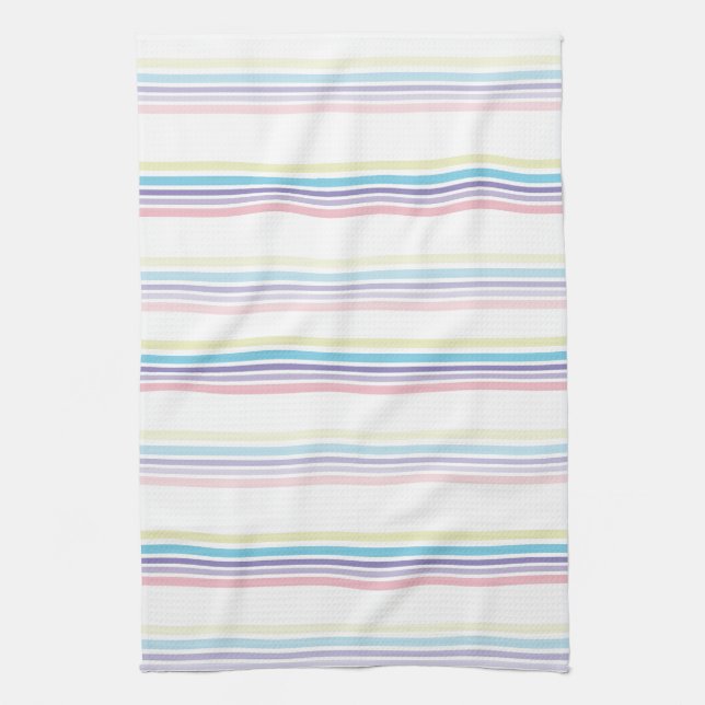 Pastel Stripe Print Kitchen Towel (Vertical)