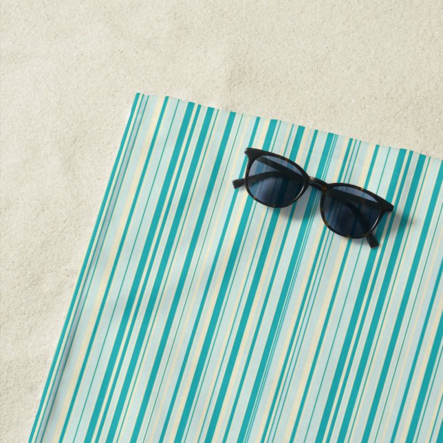 Pastel Striped Beach Towel (In Situ)