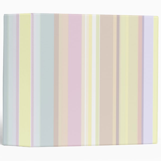 Pastel Striped Binder (Front/Spine)