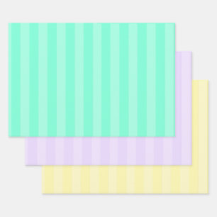 Pastel Striped Easter Wrapping Paper