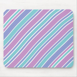 Pastel Striped Pattern Mouse Pad