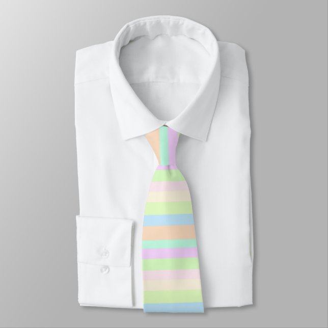 Pastel Striped Tie (Tied)