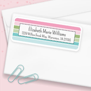 Pastel Stripes Adresse de retour