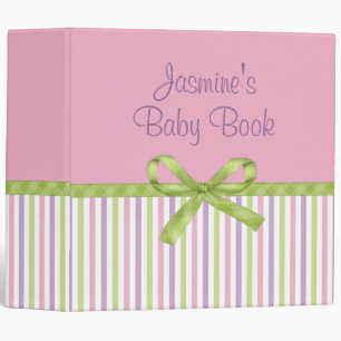 Pastel Stripes Baby Book Binder