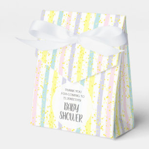 Pastel Stripes Baby Shower Favor Box