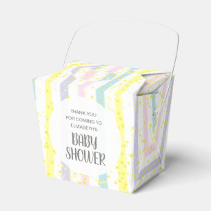 Pastel Stripes Baby Shower Favor Box