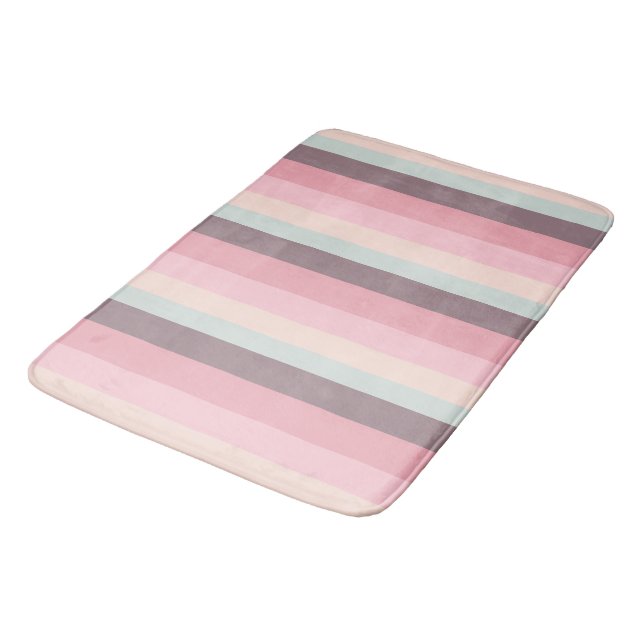 Pastel Stripes Bath Mat (Angled)