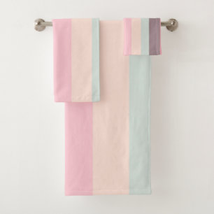 Pastel Stripes Bath Towel Set