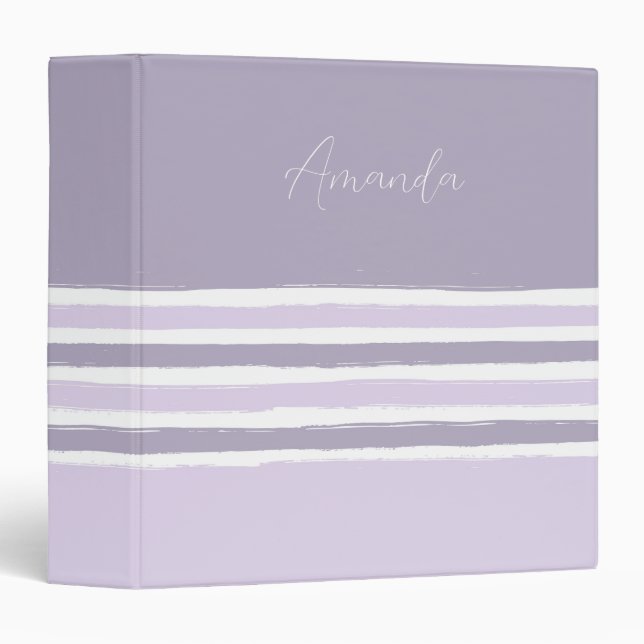 Pastel Stripes  Binder (Front/Spine)