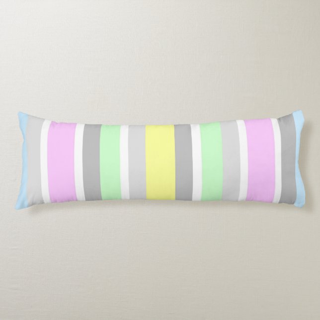 Pastel Stripes Body Pillow (Front)